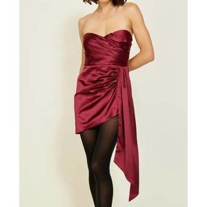 NEW LINE AND DOT mira mini dress in crimson
